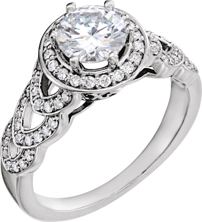 Halo-Styled Engagement Mounting