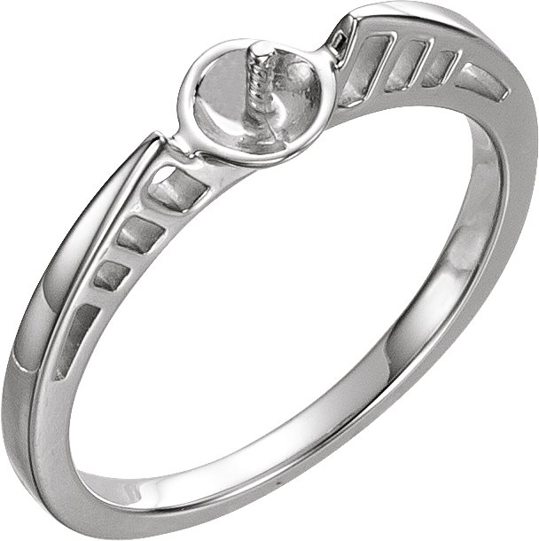 Solitaire Pearl Ring