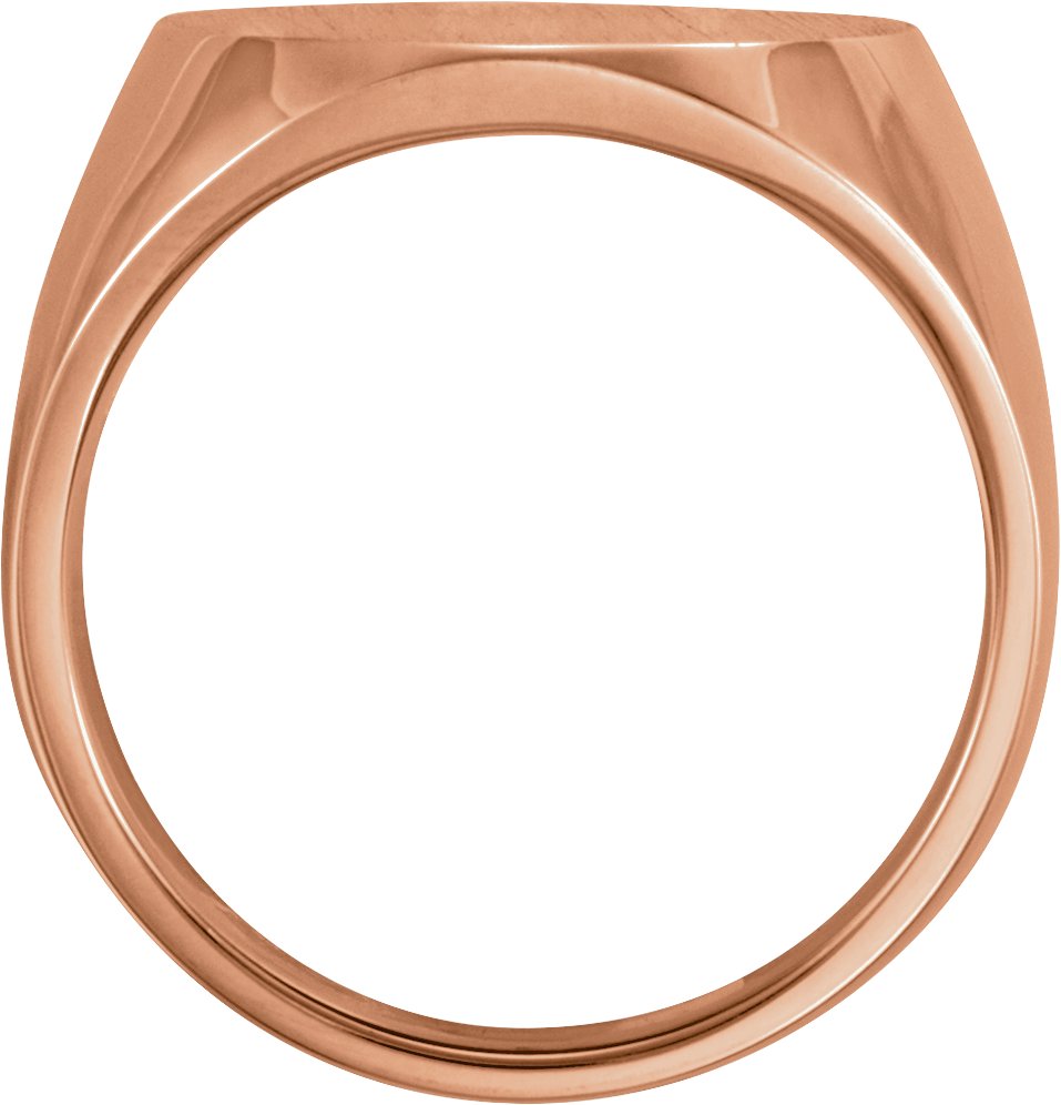 14K Rose Gold Oval Signet Ring