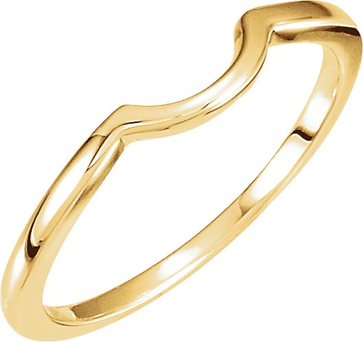 14K Yellow Band for 6.5 mm Engagement Ring