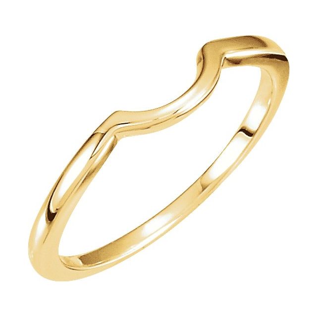 14K Yellow Band for 6.5 mm Engagement Ring