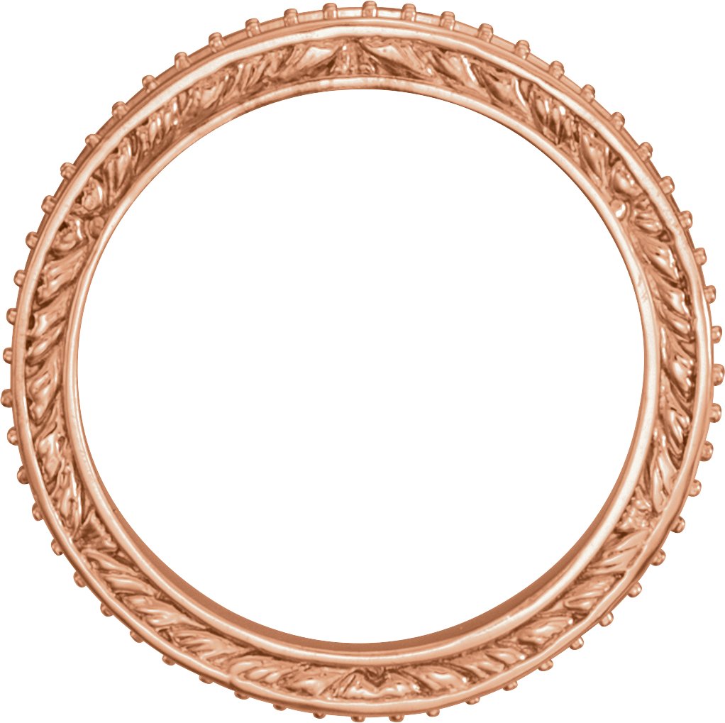 10K Rose Sculptural Eternity Band Mounting