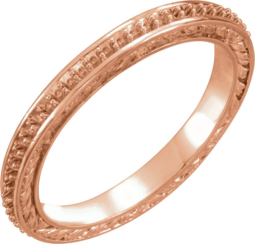 10K Rose Sculptural Eternity Band Mounting