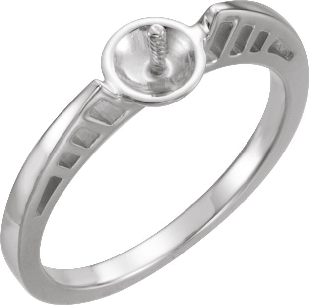 Solitaire Pearl Ring