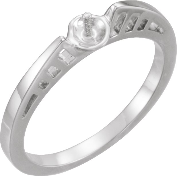 Solitaire Pearl Ring