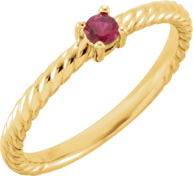 14K Yellow 1-Stone Family Ring Mounting