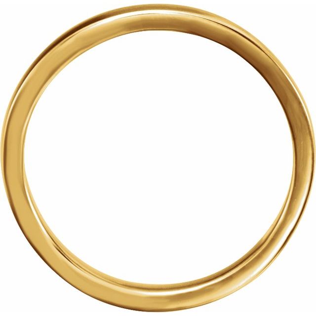 14K Yellow Matching Band for 3.5x3.5 mm Square Ring