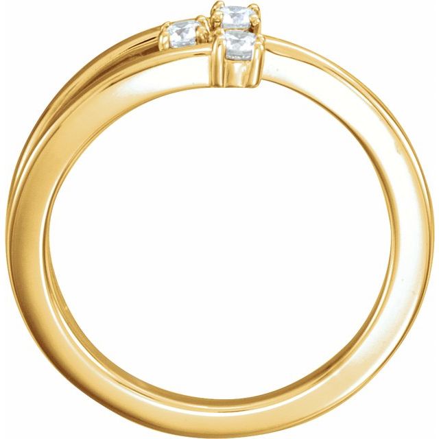 14K Yellow 1/5 CTW Diamond Freeform Ring