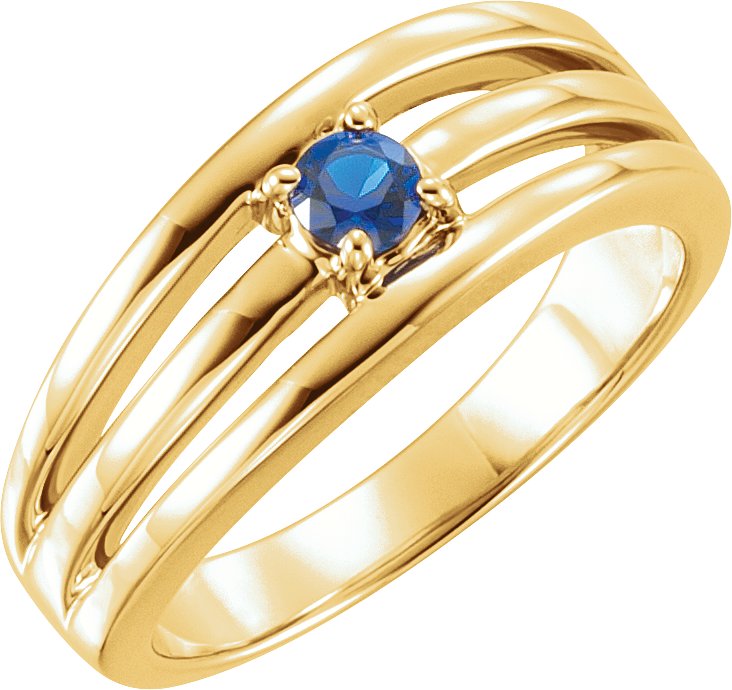 14K Yellow 1-Stone Family Ring Mounting