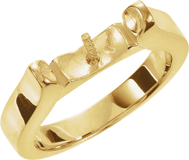 Solitaire Cathedral Pearl Ring