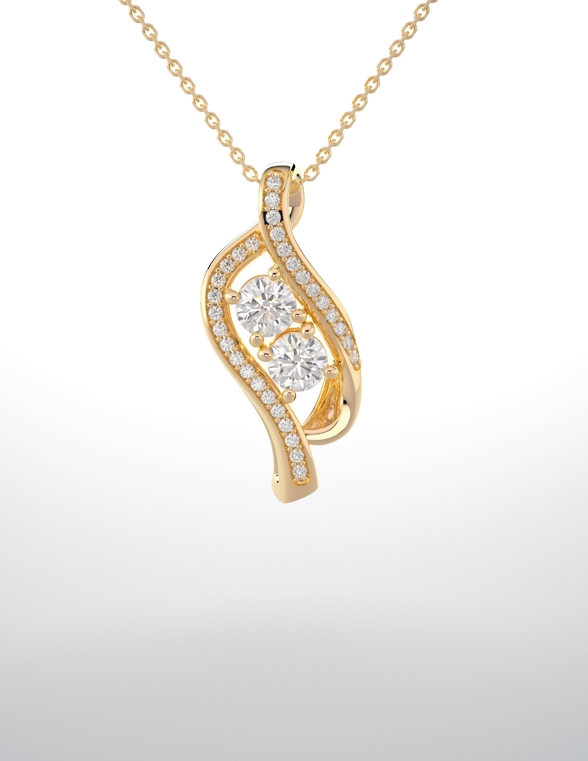 Two-Stone Accented Pendant