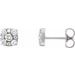 Platinum 1/2 CTW Natural Diamond Cluster Earrings
