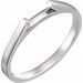 14K White Matching Band for 4 mm Round Engagement Ring