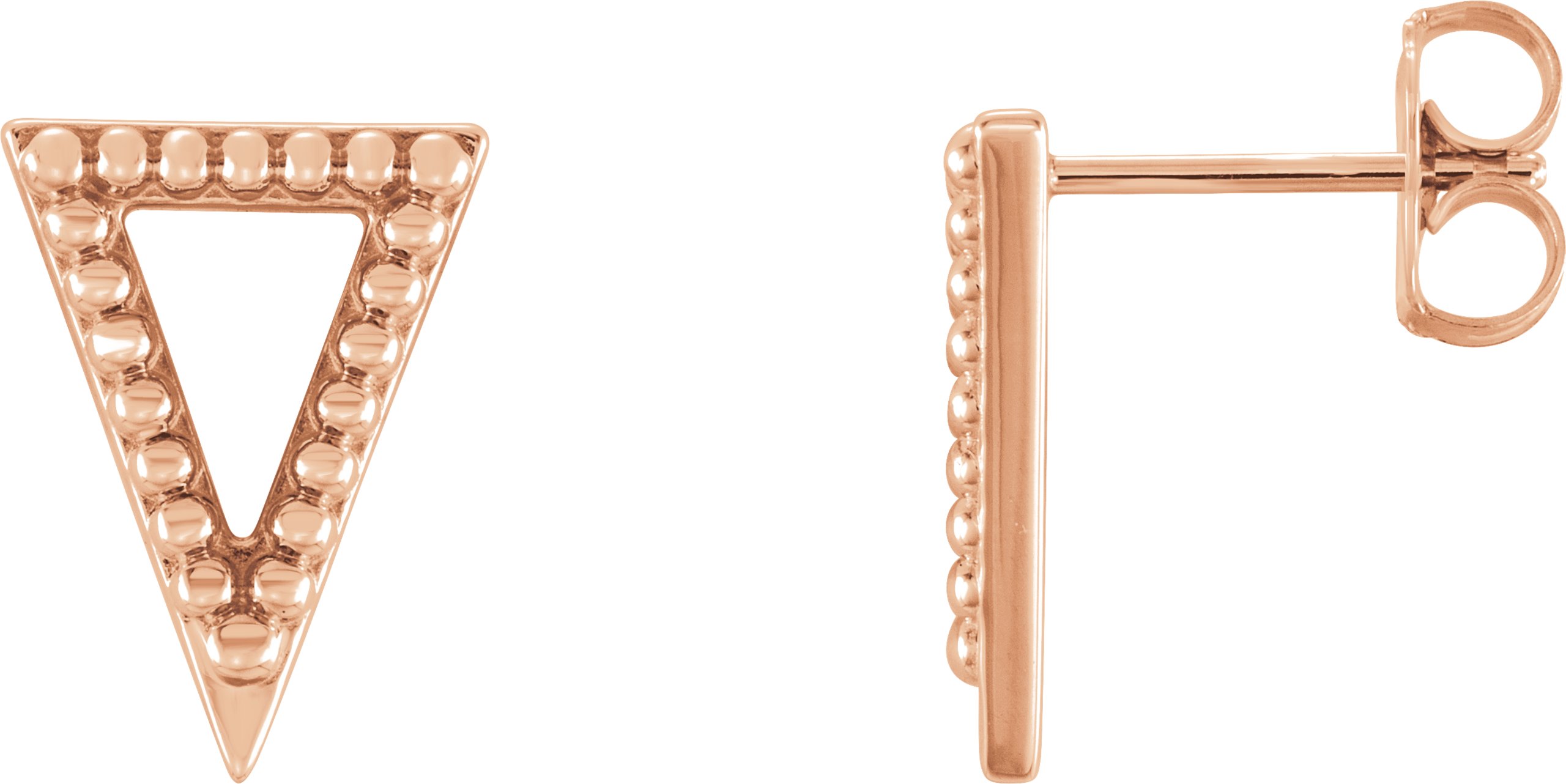 Beaded Triangle Earrings