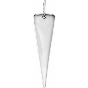 Sterling Silver 24x7.4 mm Triangle Pendant