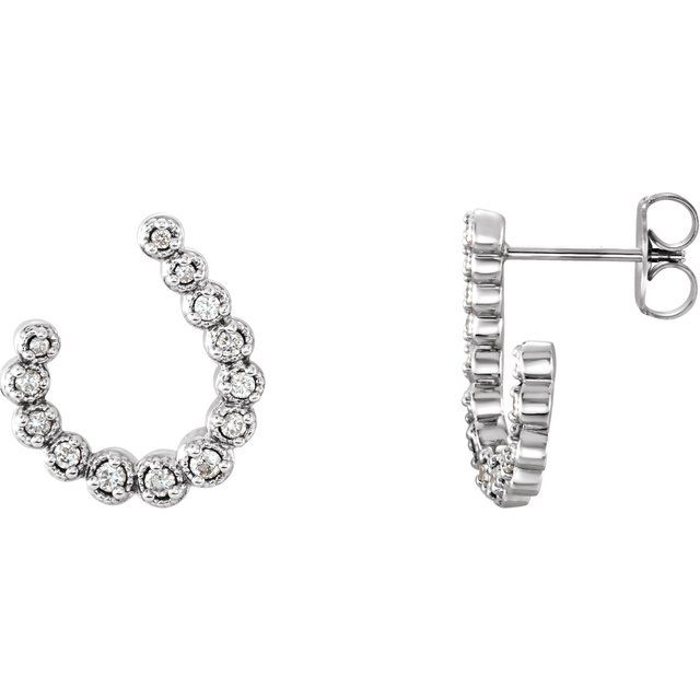 14K White 1/4 CTW Natural Diamond Earrings