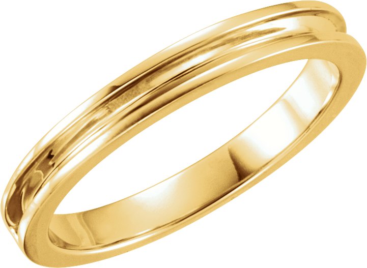 Channel-Set Reverse Tapered Engagement Ring or Band