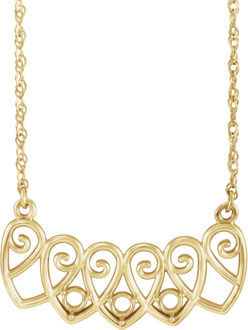 Family Heart Necklace or Center