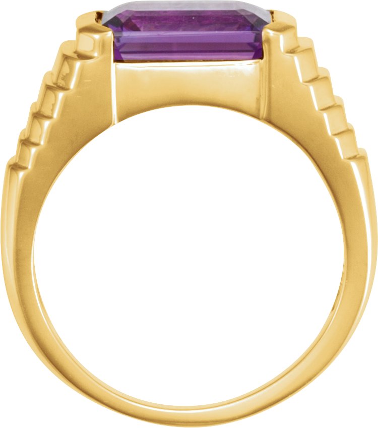 Alternative view of Emerald Bezel-Set Ring