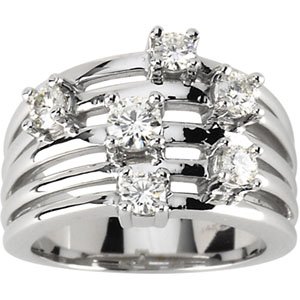 Created Moissanite Ring .75 CTW Ref 984107