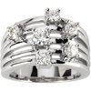 14KW Cubic Zirconia Right Hand Ring Ref 667194