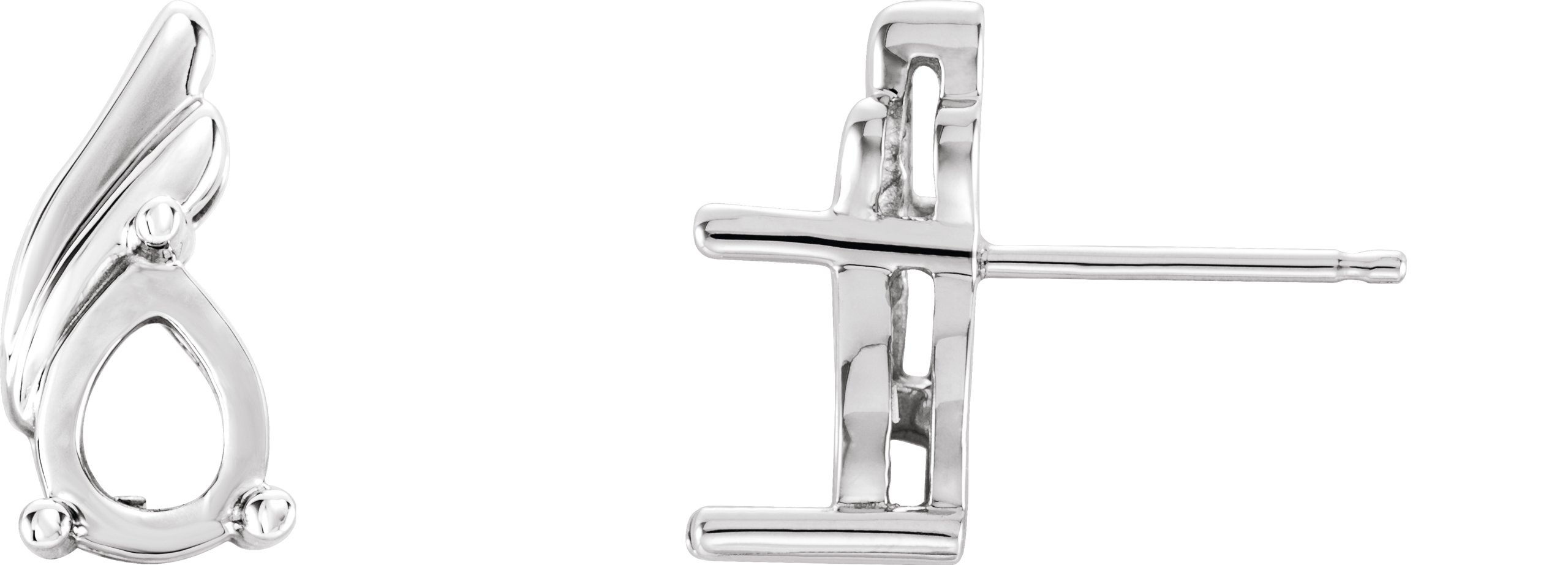 Pear 3-Prong Earrings