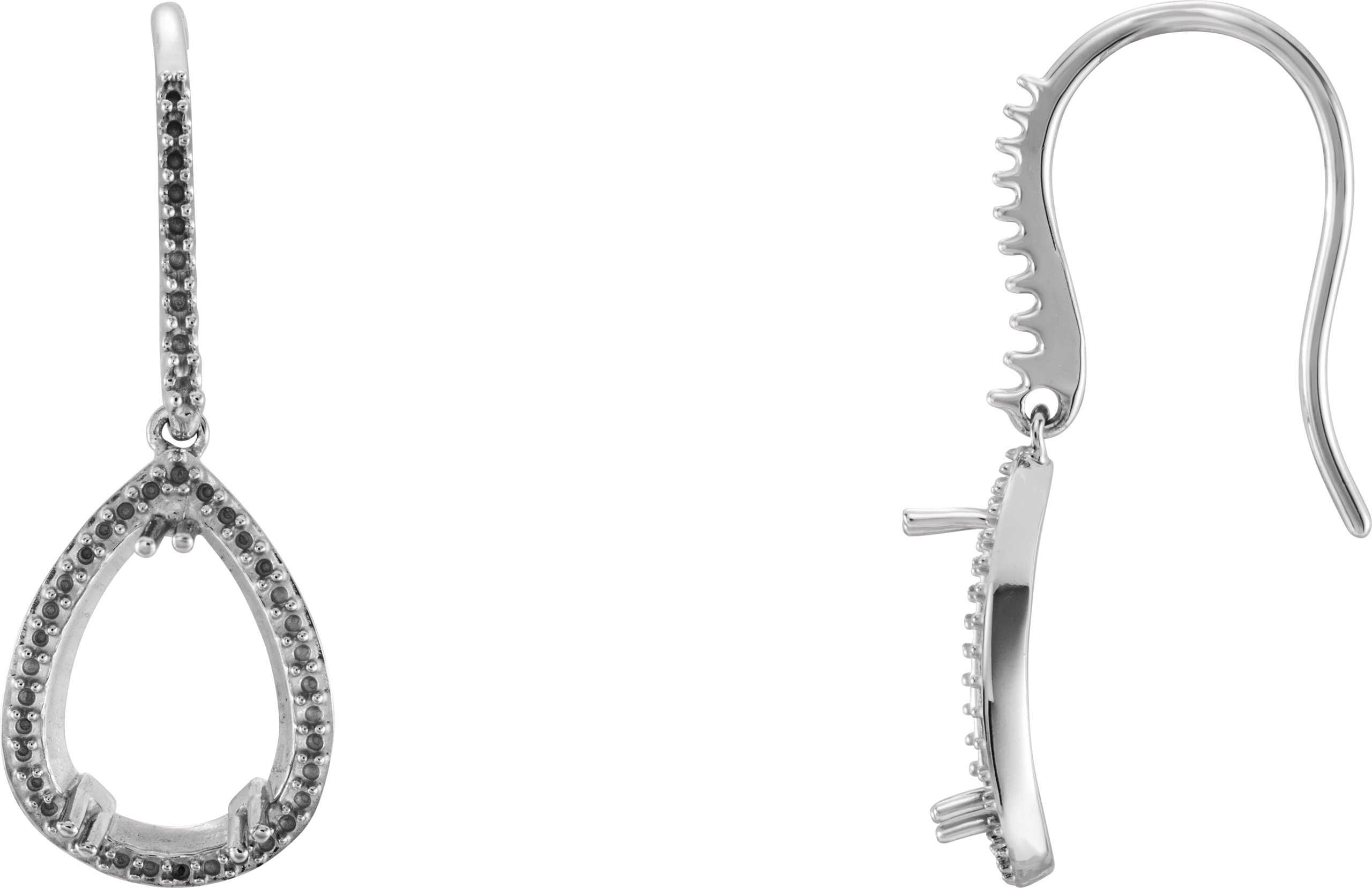 Pear Halo-Style Earrings
