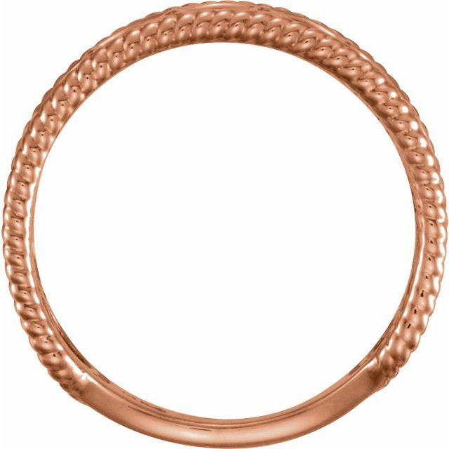 14K Rose Geometric Rope Ring 