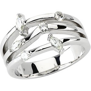 Created Moissanite Ring .5 CTW Ref 456464