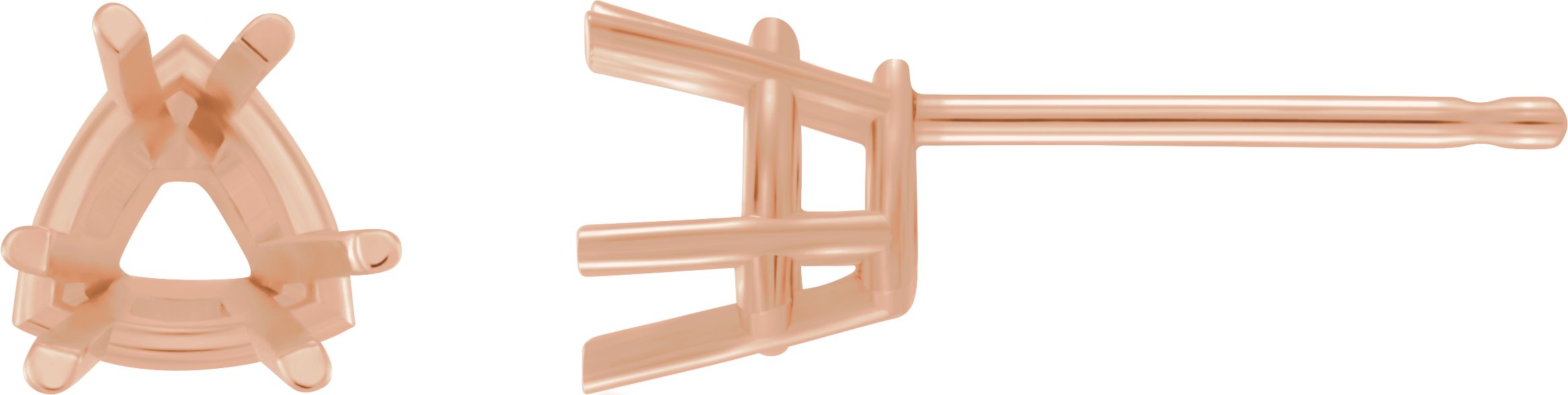 Trillion 6-Prong Lightweight Stud Earrings