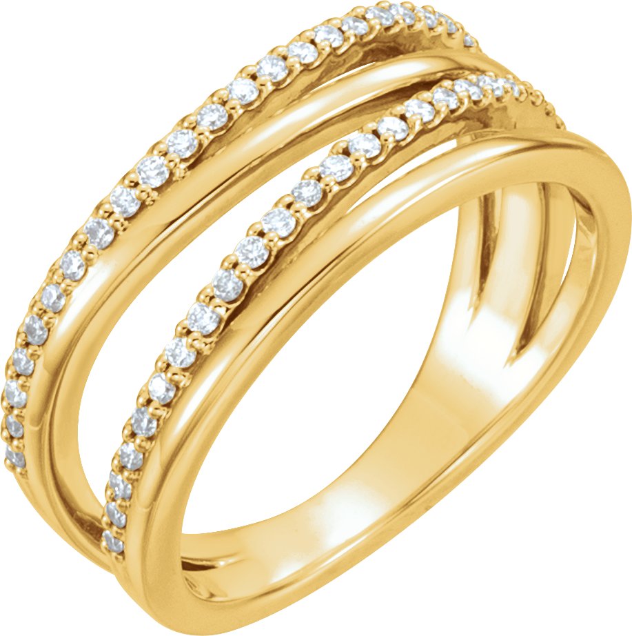 14K Yellow 1/4 CTW Diamond Ring