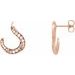 14K Rose 3/8 CTW Diamond Freeform Earrings