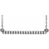 Sterling Silver Beaded Bar 16 18 inch Necklace Ref. 12522202