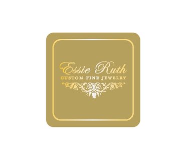 Line Border - Gold label with gold metallic foil stamp