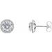 Platinum 5/8 CTW Natural Diamond Halo-Style Earrings