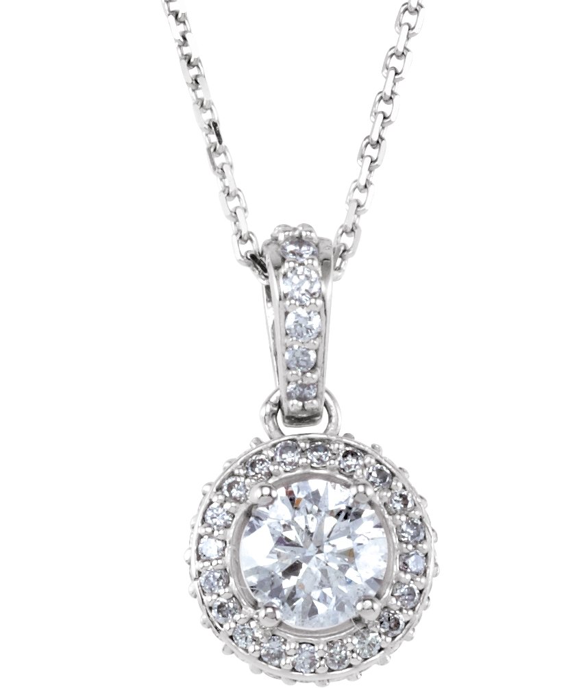 Platinum 1 .167 CTW Diamond 18 inch Necklace Ref. 16176515