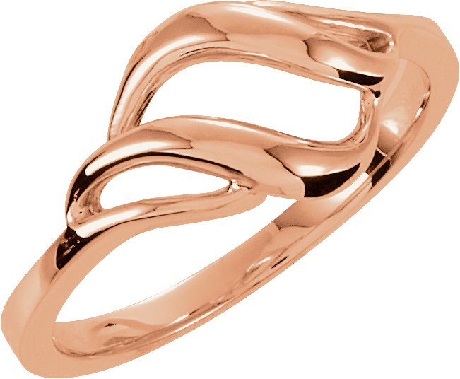 14K Rose Freeform Ring