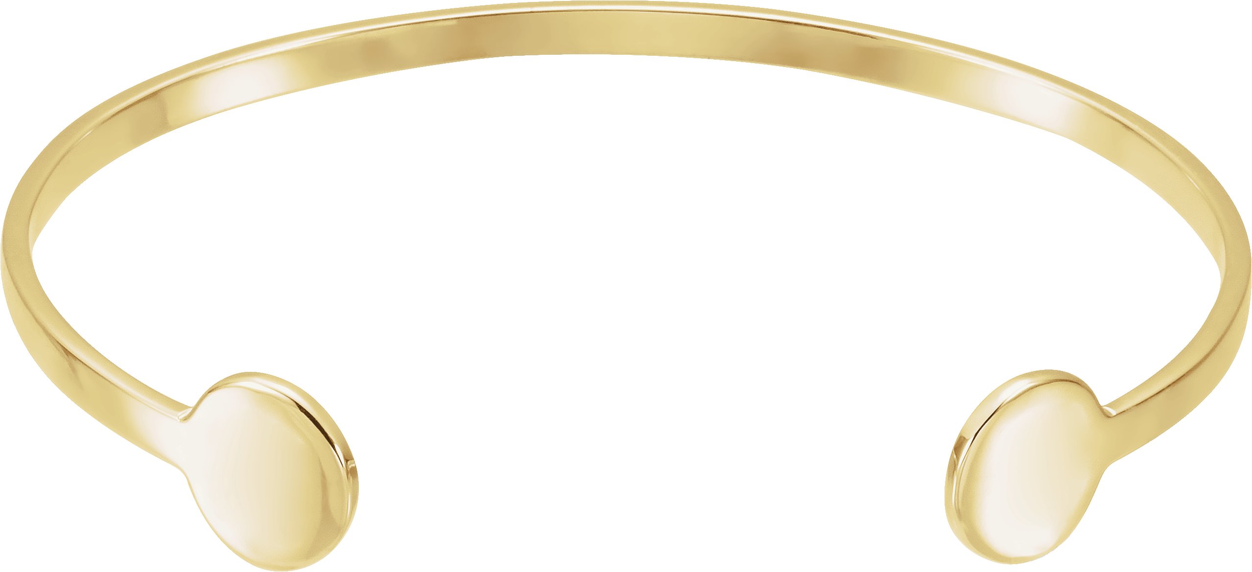 14K Yellow Cuff 6 3/4" Bracelet 