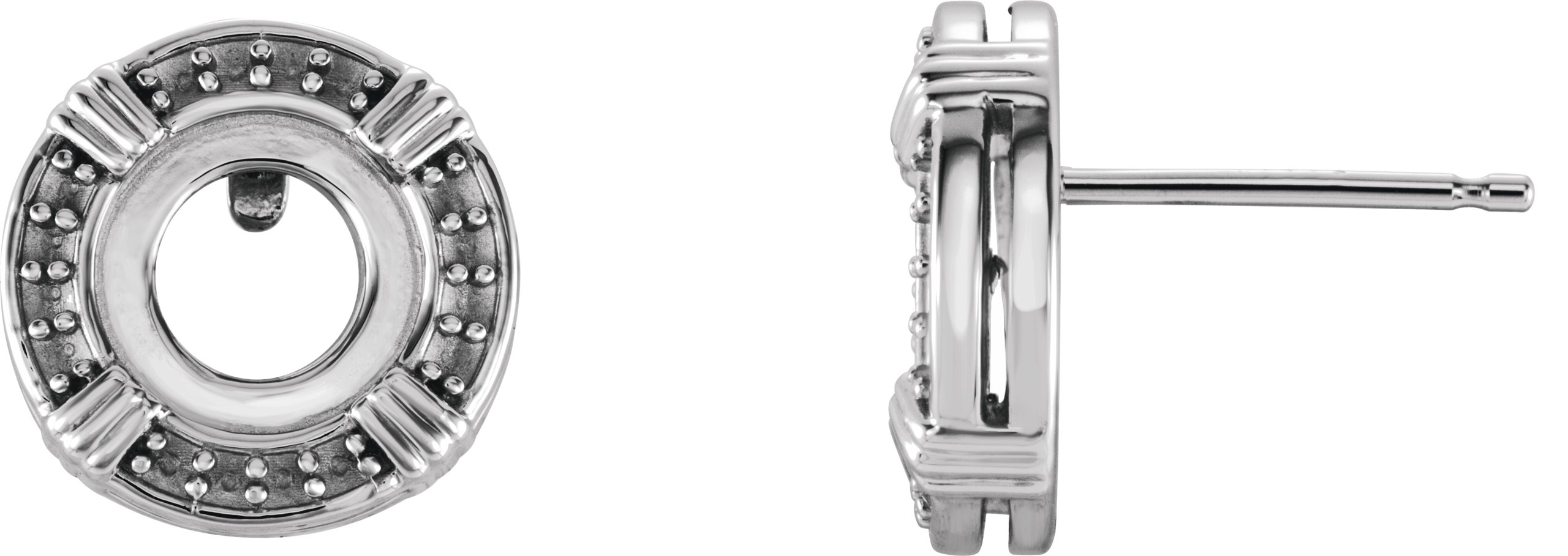 Bezel-Set Halo-Style Earrings