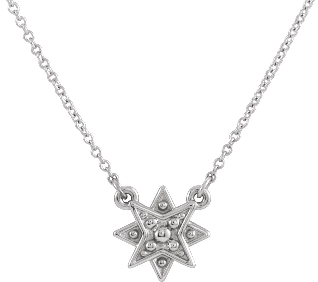 Sterling Silver Star 16-18" Necklace