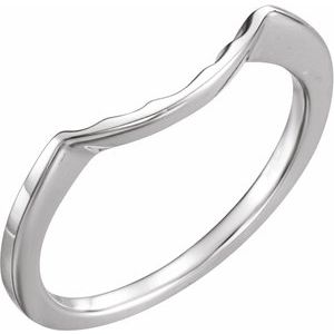 18K White Matching Band for 4.1 mm Round Ring 
