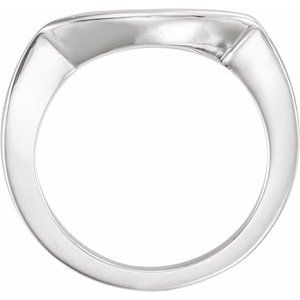 14K X1 White Matching Band for 8.2 mm Round Ring 