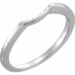 14K X1 White Matching Band for 4.1 mm Round Ring 
