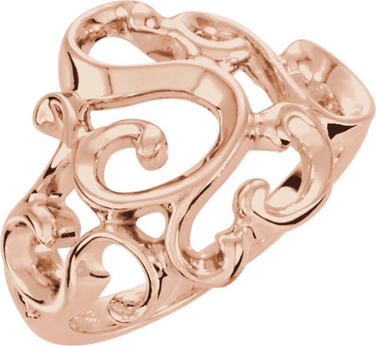 14K Rose Freeform Ring