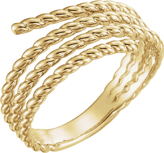 14K Yellow Rope Ring