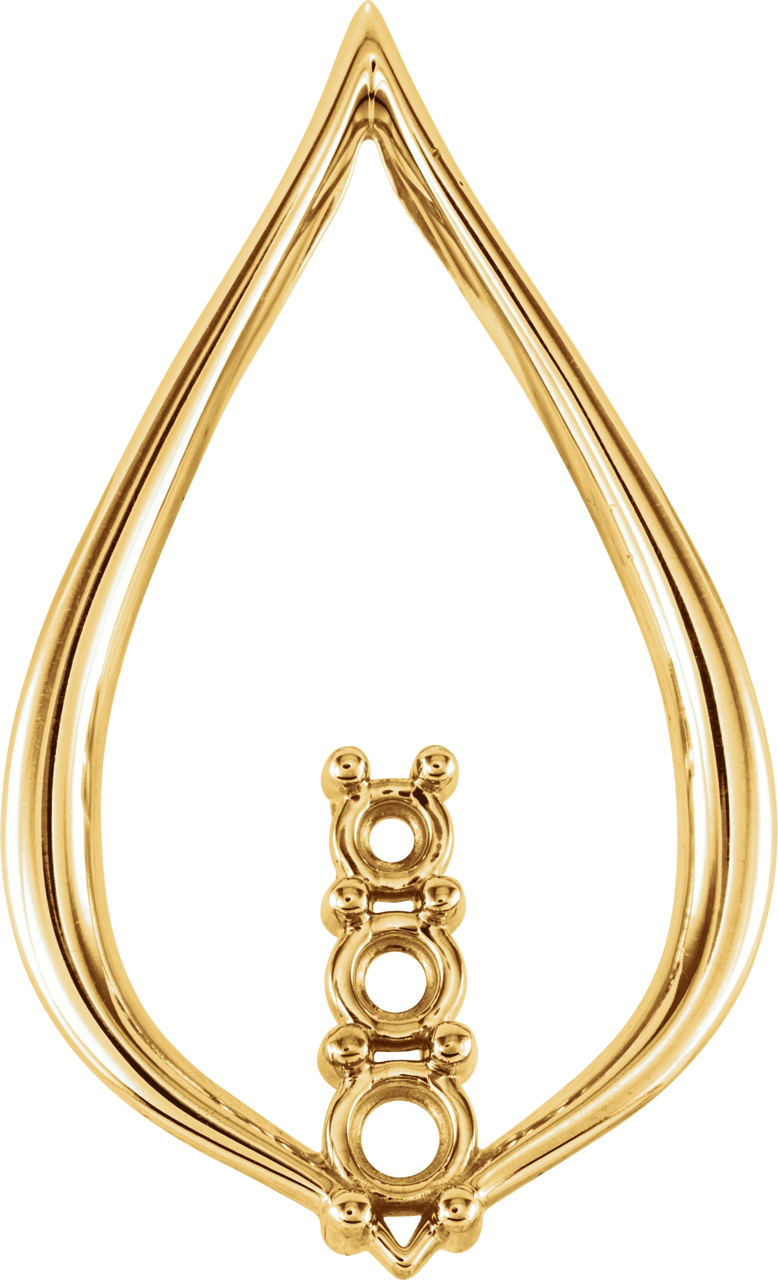 Three-Stone Freeform Pendant
