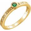 14K Yellow Emerald Family Stackable Ring Ref 16232264
