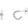 14K White .20 CTW Diamond Hoop Earrings Ref. 12495548