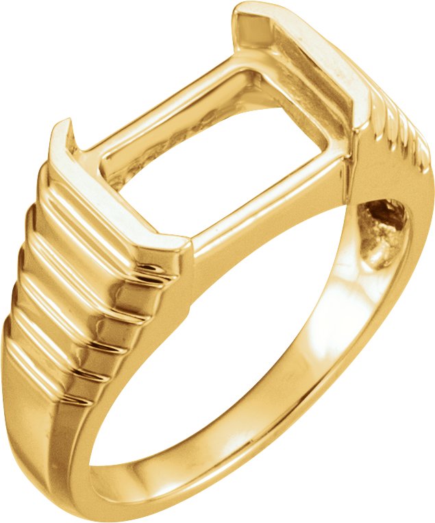 Emerald Bezel-Set Ring