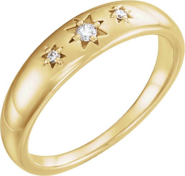 14K Yellow .05 CTW Diamond Starburst Ring Ref. 12619751